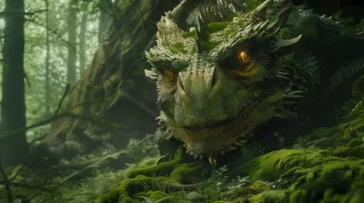 Bold Fantasy Wallpaper Fantasy Wallpaper 4K 2912x1632 Hd, Fantasy, Dragon), Wallpaper, Featuring, A, Detailed, Green, Resting, Mystical, Forest, Brown, Gray, Ultrawide, QHD