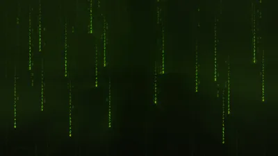 Minimalist Abstract Green Matrix Minimal Wallpaper 4K 5120x2880 Minimalist, Abstract, Green, Matrix, Code, Streams, Cascade, Down, Dark, Rendered, Ultra, Sleek, Ultrawide, 4k