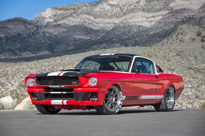 Golden Red Wallpaper Cars Wallpaper 4K 4096x2731 Red, Ringbrothers, Ford, Mustang, Splitr, Muscle, Car, With, White, Racing, Stripes, Parked, Gray, Landscape, 4k
