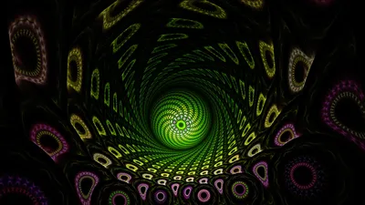 Abstract Green Psychedelic Wallpaper 4K, Abstract category