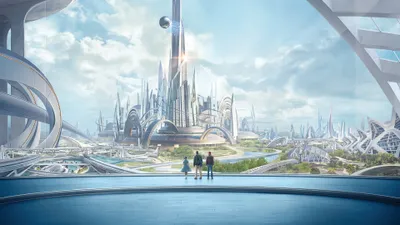 Radiant Vibrant Wallpaper World Wallpaper 4K 3840x2160 A, Vibrant, Hd, Wallpaper, From, The, Movie, Tomorrowland, Showcasing, Futuristic, Cityscape, Sleek, White, Ultrawide, 4k