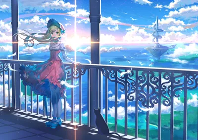 Anime Girl Blonde Hair Green Nature Wallpaper 4K 1918x1354 Hair, Landscape