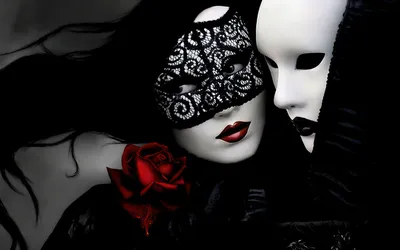 Dark Haired Woman Adorned Black/Dark Wallpaper 4K 1920x1201 A, Striking, Hd, Desktop, Wallpaper, Featuring, Dark-haired, Woman, Adorned, Lace, Mask, Dramatic, White, Ultrawide, Full HD