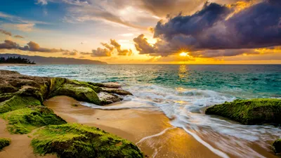 Sunset Ocean Hawaiian Coast Sun Nature Wallpaper 4K 3841x2160 Hd, Desktop, Wallpaper, Of, A, Stunning, Sunset, Over, Ocean, Hawaiian, Coast, Sun, Gray, Ultrawide, 4K