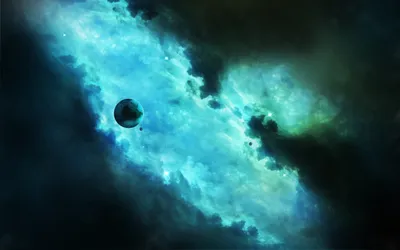 Golden Blue Wallpaper Wallpaper 4K, Space category