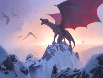 Fantasy Dragon Majestic Standing Snowy Fantasy Wallpaper 4K 1920x1454 Fantasy, Dragon), In, An, Hd, Desktop, Wallpaper, The, Features, Majestic, Standing, Snowy, White, Landscape, Full HD