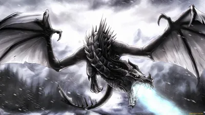 Misty Majestic Wallpaper Nature Wallpaper 4K 1920x1080 A, Majestic, Black, Dragon), Soars, Through, Stormy, Sky, Breathing, Blue, Fire, Set, White, Ultrawide, Full HD