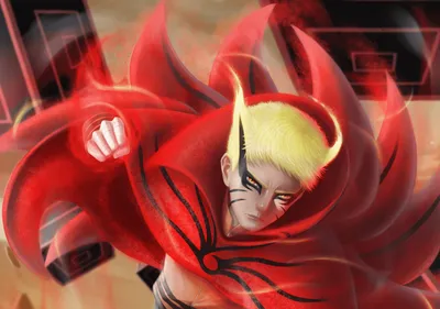 Baryon Mode Naruto Abstract Wallpaper 4K 3302x2318 Baryon, Mode, Naruto, Uzumaki, In, A, Swirling, Red, Chakra, Cloak, Glowing, Eyes, Gray, Landscape, QHD