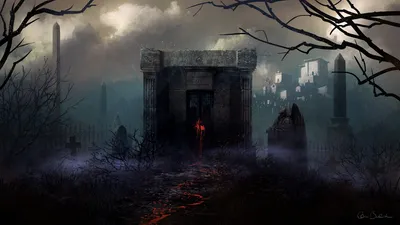 Bright Depicting Wallpaper Nature Wallpaper 4K 1920x1080 Hd, Pc, Desktop, Wallpaper, Depicting, A, Dark, Foggy, Graveyard, Night, Eerie, Tombstones, Gray, Ultrawide, Full HD