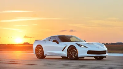 White Chevrolet Corvette Stingray Cars Wallpaper 4K 2560x1440 White, Chevrolet, Corvette, Stingray, On, A, Runway, At, Sunset, Car, Vehicle, Quad, Gray, Ultrawide, QHD