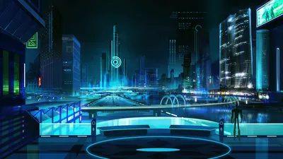 Futuristic Sci Cityscape Night Glowing World Wallpaper 4K 1920x1080 Futuristic, Sci-fi, Cityscape, At, Night, With, Glowing, Neon, Lights, Towering, Skyscrapers, Depicted, Yellow, Brown, Ultrawide, Full HD