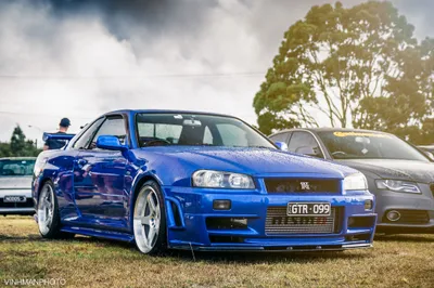 Blue Skyline R34 Outdoors World Wallpaper 4K 2080x1386 Blue, Nissan, Skyline, R34, Parked, Outdoors, With, A, Subtle, Smoky, Showcased, High-definition, White, Ultrawide, Full HD