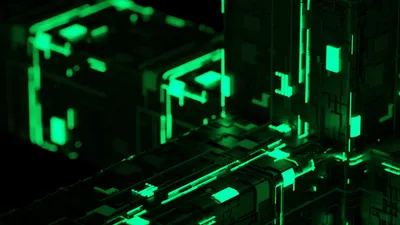 Radiant Green Wallpaper Technology Wallpaper 4K 1920x1080 A, Hd, Desktop, Wallpaper, Featuring, Green, Abstract, Digital, Cube, Futuristic, Design, Highlights, Brown, Black, Yellow, Ultrawide, Full HD