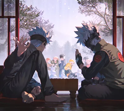 Epic Anime Wallpaper Nature Wallpaper 4K 3500x3142 Hd, Anime, Desktop, Wallpaper, Featuring, A, Crossover, With, Satoru, Gojo, Kakashi, Hatake, White, Square, QHD