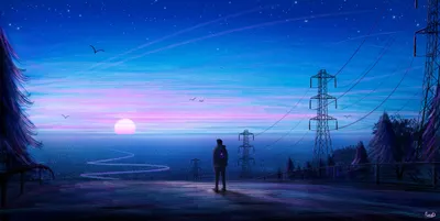 Lone Figure Gazes Nature Wallpaper 4K 4959x2492 Dream-like, Ultrawide, 4k