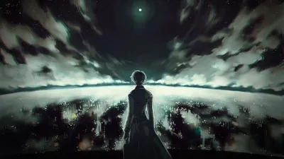Dark Haise Wallpaper World Wallpaper 4K 3840x2160 Haise, Sasaki, From, Tokyo, Ghoul:re, With, White, Hair, Ghoul, Coat, Stands, Cityscape, Ultrawide, 4k