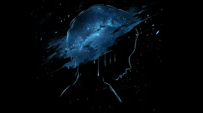 Poignant Artistic Representation Silhouette Space Wallpaper 4K 4070x2278 Galaxy-themed, Head, Ultrawide, 4k