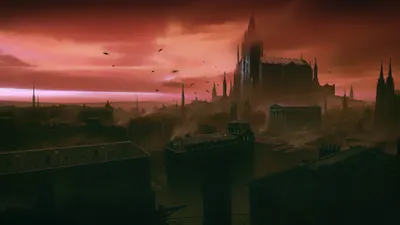 Dark Fantasy Cityscape World Wallpaper 4K 3838x2158 Ultrawide, QHD