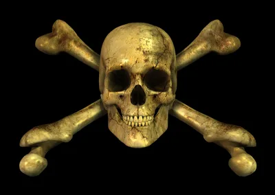 Detailed Skull Crossed Bones Black/Dark Wallpaper 4K 3571x2532 Hd, Pc, Desktop, Wallpaper, Featuring, A, Detailed, Skull, Crossed, Bones, Against, Dark, Orange, Brown, Landscape, QHD