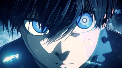 Close Isagi Yoichi Blue Lock Black/Dark Wallpaper 4K 1918x1078 Close-up, Blue, Ultrawide