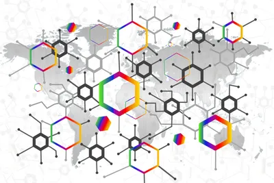 Colorful Abstract World Map Overlaid Abstract Wallpaper 4K 6000x4000 A, Colorful, Abstract, Hd, Wallpaper, Featuring, World, Map, Overlaid, Geometric, Hexagon, Patterns, White, Gray, Landscape, 4k