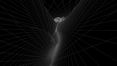 Moody Abstract Wallpaper Black/Dark Wallpaper 4K 1920x1080 Abstract, Black, Geometric, Wireframe, Design, With, Flowing, Curves, Dark, Creating, Depth, Dimension, Gray, Ultrawide, Full HD