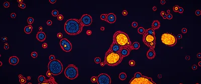 Video Game Inspired Abstract Abstract Wallpaper 4K 3440x1440 Video, Game–inspired, Abstract, Cellular, Forms, In, Neon, Blue, Game, Inspired, Orange, Deep, Black, Ultrawide, QHD
