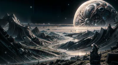 Abstract Alien Landscape Space Wallpaper 4K 2782x1534 Ultrawide, QHD