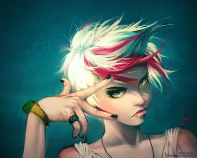 Crisp Illustration Wallpaper Fantasy Wallpaper 4K 2000x1600 Illustration, Of, A, Fantasy, Woman, With, Vibrant, Pink, White, Hair, Making, Hand, Square, Full HD