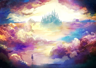Bold Anime Wallpaper Nature Wallpaper 4K 3035x2148 Hd, Anime, Landscape, Wallpaper, Featuring, A, Colorful, Sky, Clouds, Surrounding, Distant, Castle, White, QHD