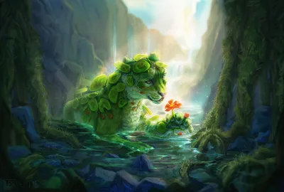 Fantasy Tiger Covered Nature Wallpaper 4K 5200x3508 Hd, Desktop, Wallpaper, Featuring, A, Fantasy, Tiger, Covered, Greenery, Set, Mystic, Forest, White, Landscape, 4k