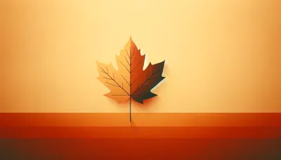 Minimalist Design Single Leaf Fall Minimal Wallpaper 4K 3584x2048 Hd, Desktop, Wallpaper, Featuring, A, Minimalist, Design, Of, Single, Leaf, Fall, Colors, White, Orange, Ultrawide, QHD