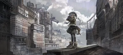 Anime City World World Wallpaper 4K 3939x1775 Anime, City, Hd, Desktop, Wallpaper, Gray, Ultrawide, 4k