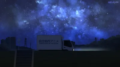 Vivid Anime Wallpaper Cars Wallpaper 4K 1920x1080 Anime-style, Hd, Night, Scene, Featuring, A, Car, Parked, Tracks, Under, Vibrant, Star-filled, Brown, Ultrawide, Full HD