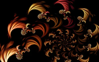 Dark Vibrant Wallpaper Abstract Wallpaper 4K 1680x1050 A, Vibrant, Psychedelic, Fractal, With, Swirling, Fiery, Cgi, Shapes, Warm, Colors, Creating, Brown, Black, Ultrawide