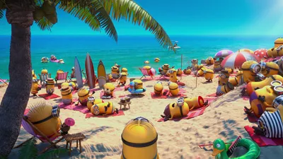 Vibrant Vibrant Wallpaper Nature Wallpaper 4K 1920x1080 A, Vibrant, Hd, Desktop, Wallpaper, From, Despicable, Me, Featuring, Lively, Beach, Pink, Yellow, Gray, Ultrawide, Full HD