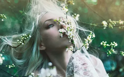 Golden Woman Wallpaper Abstract Wallpaper 4K 1920x1200 Hd, Desktop, Wallpaper, Featuring, A, Woman, With, Flowing, Hair, Surrounded, Blossoming, Branches, White, Ultrawide, Full HD
