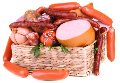 Dark Sausage Wallpaper Abstract Wallpaper 4K 5292x3684 Sausage, Basket, Food, Meat, Hd, Desktop, Wallpaper, White, Landscape, 4k