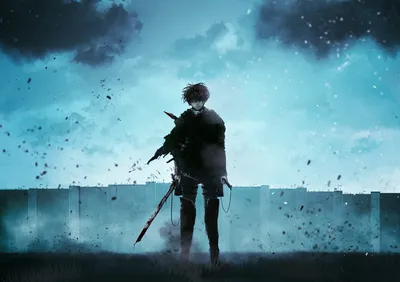Bold Levi Wallpaper Black/Dark Wallpaper 4K 1366x962 Hd, Desktop, Wallpaper, Featuring, Levi, Ackerman, From, Attack, Titan, Standing, Front, Wall, Gray, White, Landscape