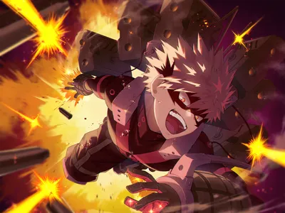 Katsuki Bakugou Anime Abstract Wallpaper 4K 3000x2250 Hd, Pc, Desktop, Wallpaper, Featuring, Katsuki, Bakugou, From, Anime, Hero, Academia, Depicted, Black, Landscape, QHD