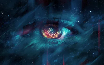 Fiery Eye Blends Cosmic Elements Space Wallpaper 4K 2560x1600 A, Fiery, Eye, Blends, With, Cosmic, Elements, In, Artistic, Space-themed, Desktop, Evoking, Brown, Ultrawide, QHD