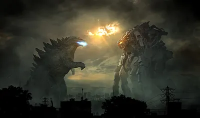 Vivid Fantasy Wallpaper Fantasy Wallpaper 4K 1920x1137 Hd, Fantasy, Pc, Desktop, Wallpaper, Featuring, Godzilla, And, Mechagodzilla, Facing, Off, Under, Brown, Gray, Ultrawide, Full HD