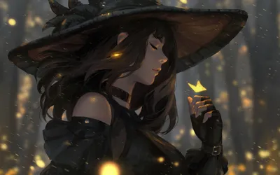 Fantasy Woman Witch Fantasy Wallpaper 4K 4096x2560 A, Fantasy, Hd, Wallpaper, Featuring, Woman, In, Witch, Hat, Gently, Holding, Glowing, Black, Ultrawide, 4k