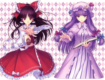 Patchouli Knowledge Reimu Hakurei Anime Abstract Wallpaper 4K 3192x2440 Patchouli, Knowledge, Reimu, Hakurei, Anime, Touhou, Hd, Desktop, White, Landscape, QHD