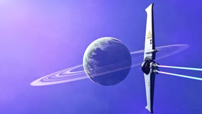 Sleek Sci Spaceship Flies Space Wallpaper 4K 1918x1078 Sci‑fi, Near, Blue-green, Ultrawide