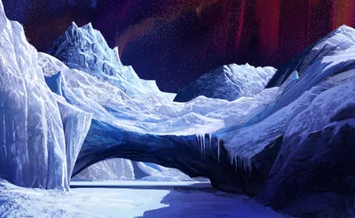 Depicting Dark Winter Landscape Icy Nature Wallpaper 4K 1920x1182 Hd, Desktop, Wallpaper, Depicting, A, Dark, Winter, Landscape, Icy, Formations, Brush-painted, Aurora, White, Ultrawide, Full HD