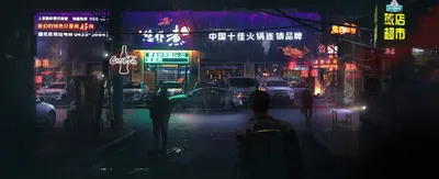 Cyberpunk Cityscape China Depicts Futuristic World Wallpaper 4K 2636x1078 Ultrawide, QHD