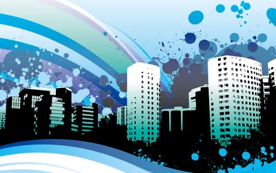 Abstract Blue Cityscape Vector Dynamic Abstract Wallpaper 4K 1920x1200 Abstract, Blue, Cityscape, Vector, Artwork, Featuring, Dynamic, Waves, Splashes, Color, Designed, High-definition, White, Ultrawide, Full HD