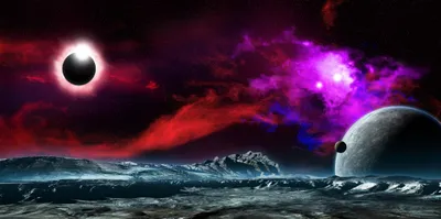 Misty Sci Wallpaper Space Wallpaper 4K 2198x1094 Dark Blue, Sci‑fi, Full HD, Ultrawide