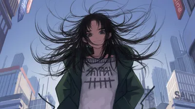 Anime Black Haired Character World Wallpaper 4K 1919x1078 Anime-style, Black‑haired, Ultrawide